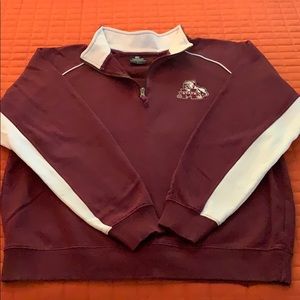 Maroon/white quarter zip pullover (MissState!)